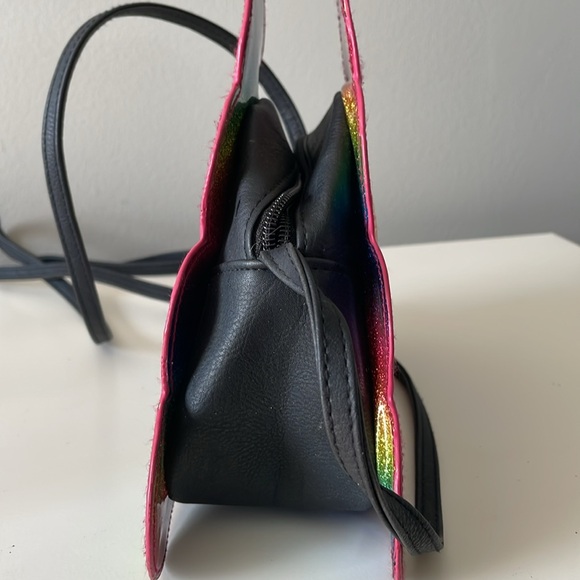 Poop Emoji Rainbow Glitter Sparkle Crossbody - Picture 3 of 4